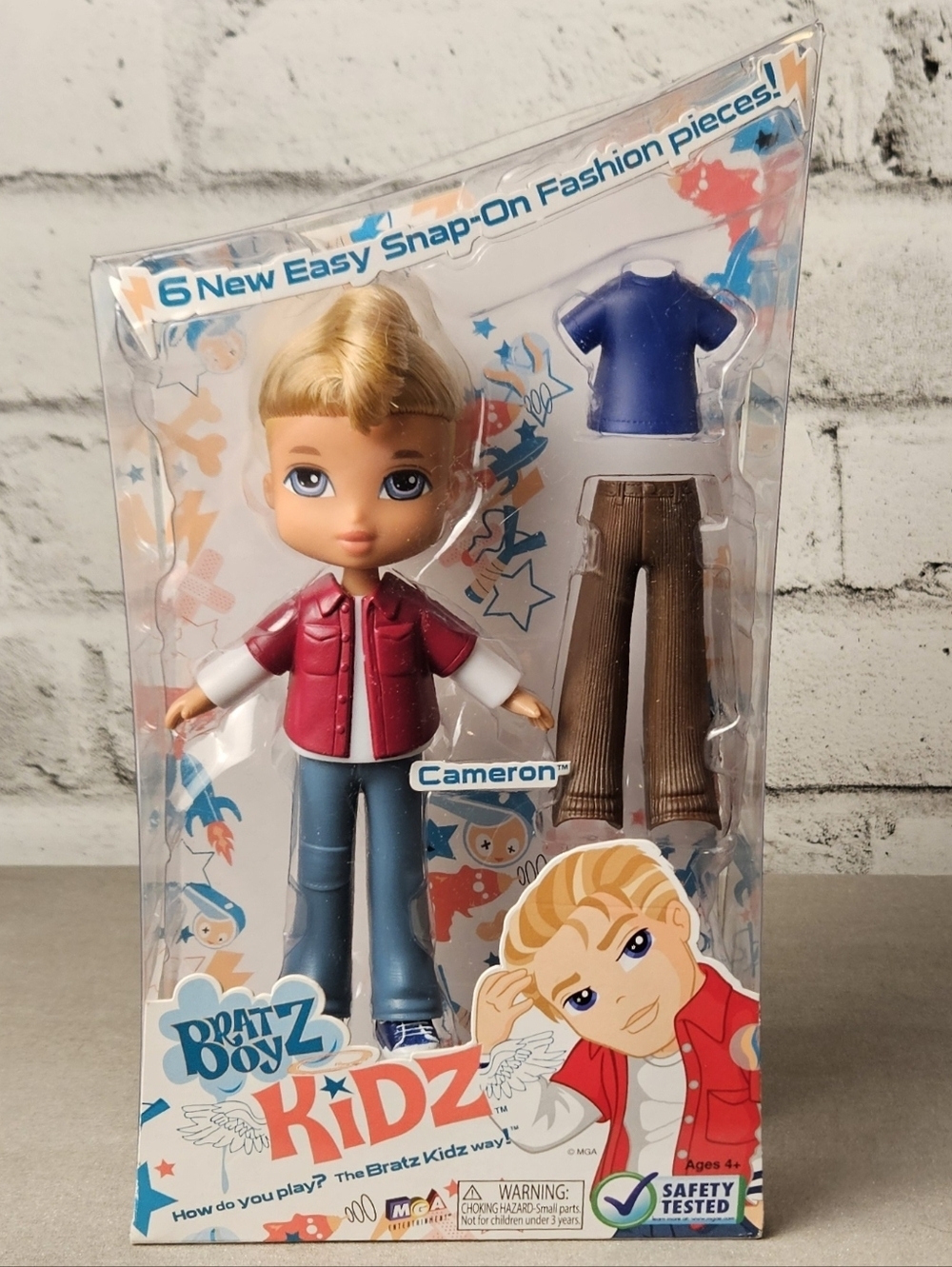 Bratz Boyz Kidz Cameron Doll NIB MGA Snap On Fashion Set